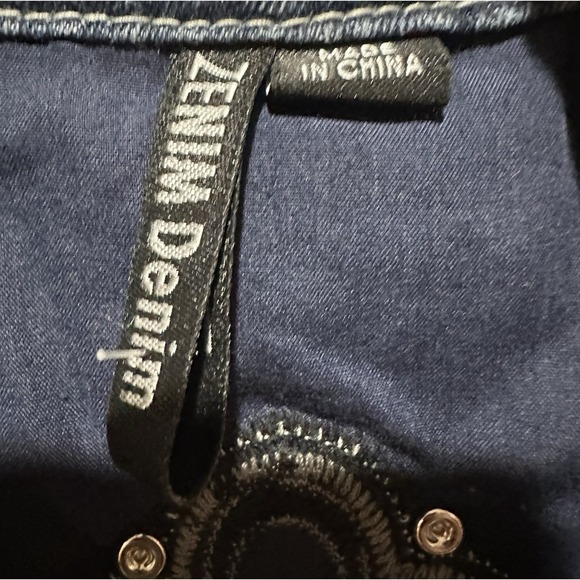 Zenim Denim Women's Embroidered Duster Denim Jacket Size‎ Small - Blue - Picture 3 of 7